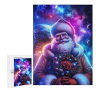 Jigsaw Puzzle for Teenagerss 500 PCS Galactic Santa's Magic Wreath Jigsaw Puzzle Family Games For Family Fun Birthday And Unique Gifts 500 PCS