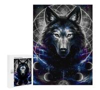 Jigsaw Puzzle for Teenagerss 500 PCS Galactic Wolf Dreamscape Jigsaw for Adults Hands-on Game Wall Art Difficult And Challenge 500 PCS