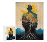 Jigsaw Puzzle for Teenagerss 500 PCS Grounded Like A Tree Zen Adult Puzzles Relax Games Pattern Assembly Parent-child Interaction 500 PCS