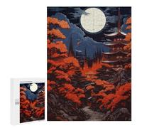 Jigsaw Puzzle for Teenagerss 500 PCS Japanese Moonlit Serenity Jigsaw for Adults Hands-on Game Wall Art Difficult And Challenge 500 PCS