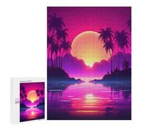 Jigsaw Puzzle for Teenagerss 500 PCS Luminous Beach Resonance Adult Puzzles Relax Games Pattern Assembly Parent-child Interaction 500 PCS