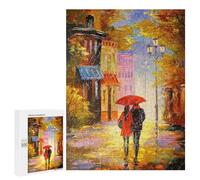 Jigsaw Puzzle for Teenagerss 500 PCS Rain for Two Adult Puzzles Relax Games Pattern Assembly Parent-child Interaction 500 PCS