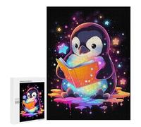 Jigsaw Puzzle for Teenagerss 500 PCS Space Penguin Reading Book Adult Puzzles Relax Games Pattern Assembly Parent-child Interaction 500 PCS