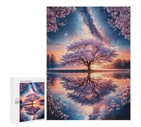Jigsaw Puzzle for Teenagerss 500 PCS Starlit Sakura Sanctuary Adult Puzzles Relax Games Pattern Assembly Parent-child Interaction 500 PCS