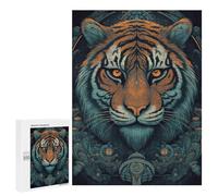 Jigsaw Puzzle for Teenagerss 500 PCS Steampunk Tiger Portrait-3 Jigsaw for Adults Hands-on Game Wall Art Difficult And Challenge 500 PCS