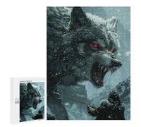 Jigsaw Puzzle for Teenagerss 500 PCS Viking Fenrir Wolf Adult Puzzles Relax Games Pattern Assembly Parent-child Interaction 500 PCS