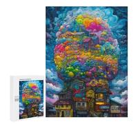 Jigsaw Puzzle for Teenagerss 500 PCS Whimsical Cloud Cityscape Jigsaw for Adults Hands-on Game Wall Art Difficult And Challenge 500 PCS