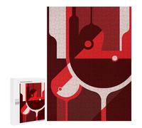 Jigsaw Puzzle for Teenagerss 500 PCS Wine Glasses And Bottles Jigsaw Puzzle Family Games For Family Fun Birthday And Unique Gifts 500 PCS