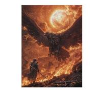 Jigsaw Puzzle for Teenagerss 52x38cm/1000pcs Fiery Battle with Phoenix Jigsaw for Adults Hands-on Game Staycation Kill Time Birthday And Unique Gifts 52x38cm/1000pcs