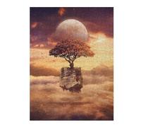 Jigsaw Puzzle for Teenagerss 52x38cm/1000pcs Floating Tree in The Sky Adult Jigsaw Brain Teaser Game Perfect Decoration Parent-child Interaction 52x38cm/1000pcs