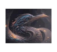 Jigsaw Puzzle for Teenagerss 52x38cm/1000pcs Magical Feathered Beast in Dark Forest Puzzles for Adults Anti-Stress Toys Wall Art Parent-child Interaction 52x38cm/1000pcs