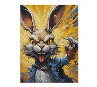 Jigsaw Puzzle for Teenagerss 52x38cm/1000pcs Rabid Rabbit Revolver Jigsaw for Adults Hands-on Game Wall Decoration Unique Gifts for Birthday And Christmas 52x38cm/1000pcs
