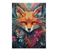 Jigsaw Puzzle for Teenagerss 52x38cm/1000pcs Red Fox Potrait Abstract Teenagers Puzzles Relaxing Games Hand Speed Race Difficult And Challenge 52x38cm/1000pcs