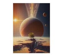 Jigsaw Puzzle for Teenagerss 52x38cm/1000pcs Space Oasis Adult Puzzles Brain Teaser Game Difficult Challenge Unique Gifts for Birthday And Christmas 52x38cm/1000pcs