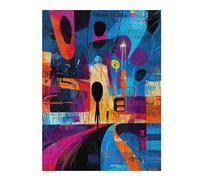 Jigsaw Puzzle for Teenagerss 52x38cm/1000pcs The Scream Reimagined - Geometric Abstract Expressionism Adult Jigsaw Anti-Stress Toys Perfect Decoration for Is Ideal As A Gift 52x38cm/1000pcs