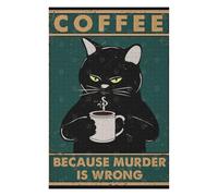 Jigsaw Puzzle for Teenagerss 75x50cm/1000pcs Cat Coffee Murder Is Wrong Jigsaws for Adults Brain Teaser Game Hand Speed Race Parent-child Interaction 75x50cm/1000pcs