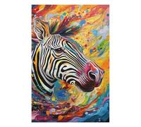 Jigsaw Puzzle for Teenagerss 75x50cm/1000pcs Colorful Zebra Abstract Art Jigsaw for Adults Hands-on Game Wall Decoration Unique Gifts for Birthday And Christmas 75x50cm/1000pcs
