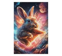 Jigsaw Puzzle for Teenagerss 75x50cm/1000pcs Cosmic Bunny Flight Jigsaw for Adults Hands-on Game Wall Decoration Unique Gifts for Birthday And Christmas 75x50cm/1000pcs