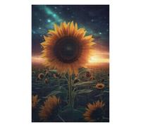 Jigsaw Puzzle for Teenagerss 75x50cm/1000pcs Sunflower Night Milky Way Jigsaw Anti-Stress Toys Analysis And Logic Difficult And Challenge 75x50cm/1000pcs