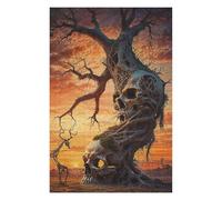 Jigsaw Puzzle for Teenagerss 75x50cm/1000pcs Unearthly Dual Skull Tree Jigsaw Anti-Stress Toys Analysis And Logic Difficult And Challenge 75x50cm/1000pcs