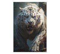 Jigsaw Puzzle for Teenagerss 75x50cm/1000pcs White Tiger Roar Jigsaw for Adults Hands-on Game Wall Decoration Unique Gifts for Birthday And Christmas 75x50cm/1000pcs