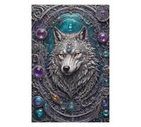 Jigsaw Puzzle for Teenagerss 75x50cm/1000pcs Wolf Gem Portrait Adult Puzzles Brain Teaser Game Difficult Challenge Unique Gifts for Birthday And Christmas 75x50cm/1000pcs