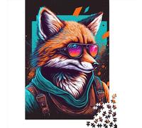 Jigsaw Puzzle Fox Animal654 1000 Piece Jigsaw Puzzles for Adults Wooden Jigsaw Puzzles for Adults Stress Reliever 1000pcs (75x50cm)
