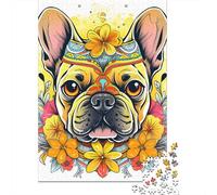 Jigsaw Puzzle French Bulldog 1000 Piece Jigsaw Puzzles for Adults Paper Jigsaw Puzzles for Adults Stress Reliever 1000pcs (38x26cm)