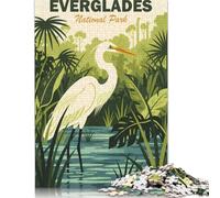 Jigsaw Puzzle Gift Everglades National Park 500 Piece Jigsaw Puzzles for Adults Wooden Jigsaw Puzzle for Adults & Home Decoration 500pcs (52x38cm)
