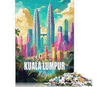 Jigsaw Puzzle Gift Kuala Lumpur Malaysia 1000 Piece Jigsaw Puzzles for Adults Paper Jigsaw Puzzle for Adults & Home Decoration 38x26cm/1000pcs