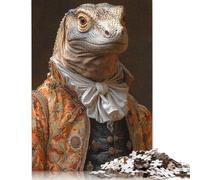 Jigsaw Puzzle Gift Majestic Komodo Dragon 1000 Piece Jigsaw Puzzles for Adults Wooden Jigsaw Puzzle for Adults & Home Decoration 1000pcs (75x50cm)