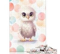 Jigsaw Puzzle Gift Owl Chick 500 Piece Jigsaw Puzzles for Adults Wooden Jigsaw Puzzle for Adults & Home Decoration 500pcs (52x38cm)