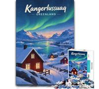 Jigsaw Puzzle Greenland Village Night 1000pcs (38x26cm) | For relaxed holiday time: Adult jigsaw puzzle with 1000 pieces; for a gift that can be enjoyed well beyond the holidays.