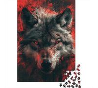 Jigsaw Puzzle Grey Wolves 1000 Piece Jigsaw Puzzles Wooden Jigsaw for Adults & Challenge Family 1000pcs (75x50cm)