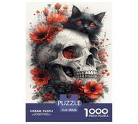 Jigsaw Puzzle Halloween Cat Challenging Puzzle Birthday Gift Family Jigsaw Puzzle Animals Development Toys 1000 Piece Puzzle for Kids And Adults 38x26cm/1000pcs