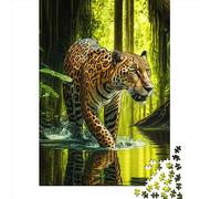 Jigsaw Puzzle Jaguar 7 1000 Piece Jigsaw Puzzles Wooden Jigsaw for Adults & Challenge Family 1000pcs (75x50cm)