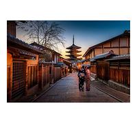 Jigsaw Puzzle Japanese Traditional Architecture 1000 Pieces Of Scenery Decorative Educational Toys 52x38CM