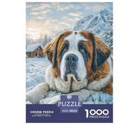 Jigsaw Puzzle Kids Saint Bernard Large Dog 1000 Pieces - Family Fun Educational Game for Adults & Kids | 38x26cm/1000pcs