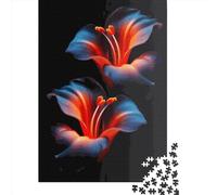 Jigsaw Puzzle Lily Flower 1000 Piece Jigsaw Puzzles Paper Jigsaw for Adults & Challenge Family 1000pcs (38x26cm)