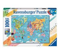 Jigsaw Puzzle - MAP OF THE WORLD - 100 XXL Pieces
