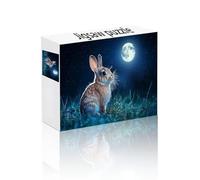 Jigsaw Puzzle, Moon Jigsaw Puzzles for Adults 1500 Piece, Rabbit Puzzle Educational Games, Difficult Puzzles for Challenging, Home Decoration Family Originality Gifts for Adults Age 12 Years Up L-1