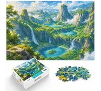 Jigsaw Puzzle Mountain Lakes 1000pcs (52x38cm) Puzzle Challenge | For after-work downtime: 1000-piece jigsaw puzzle for adults; with 1000 pieces to keep the challenge engaging.