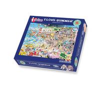 Jigsaw Puzzle Multicolour 1000pc 66x50cm 2.5mm Recycled Board Seaside Scene Fun