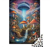 Jigsaw Puzzle Mushroom_Fantasy_ Jigsaw Puzzles for Adults 1000 Pieces Paper Jigsaw Wall Art Puzzle Games 1000pcs (38x26cm)