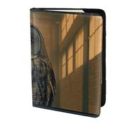 jigsaw puzzle of three colors Travel Passport Holder Cover Wallet Leather Case Travel Essentials Luggage Accessories, House Owl, One Size, Contemporary