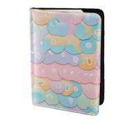 jigsaw puzzle of three colors Travel Passport Holder Cover Wallet Leather Case Travel Essentials Luggage Accessories, Irregular Colorful Puzzle, One Size, Contemporary