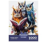 Jigsaw Puzzle Owl Reading A Book Challenging Home Decor Family Animal Development Toys 1000 Piece for Adults 38x26cm/1000pcs