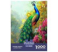 Jigsaw Puzzle Peacock Feather Art Challenging Intellectual Game Impossible Hard Animal Stress Relief Toy 1000 Piece for Men Women Olders Seniors 38x26cm/1000pcs