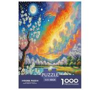 Jigsaw Puzzle Pear Blossom Flower Art Challenging Intellectual Game Impossible Hard Plant Birthday Party Gift Toy 1000 Piece for Adults 38x26cm/1000pcs