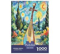 Jigsaw Puzzle Pipa Chinese Lute Challenging Birthday Gift Impossible Hard Music Stress Relief Toy 1000 Piece for Adults 70x50cm/1000pcs
